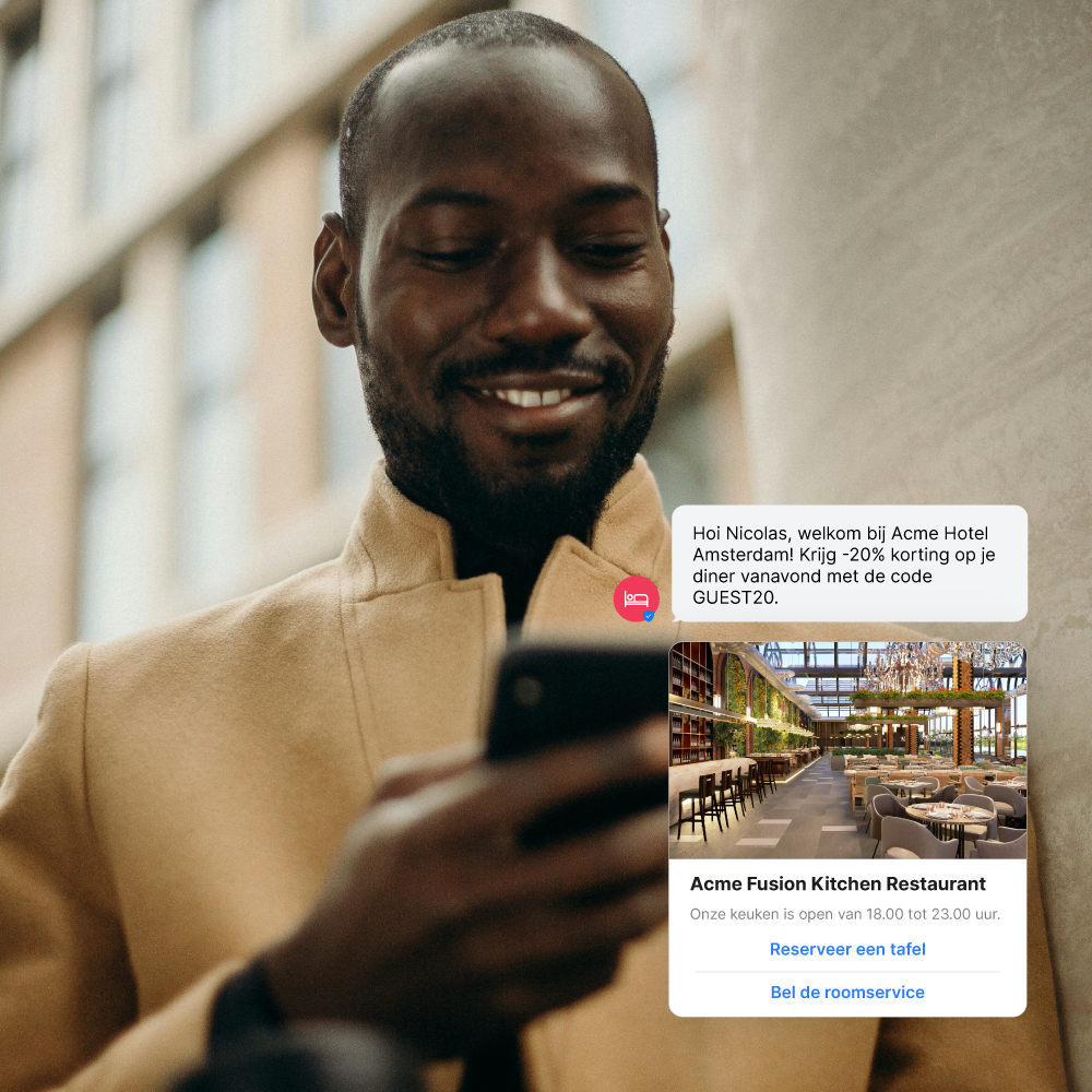 RCS Business Messaging voorbeeld